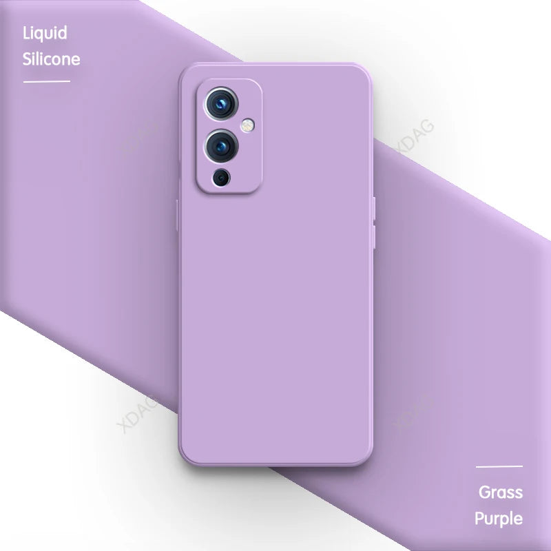 Square Liquid Silicone for OnePlus One Plus 7 7T 8 8T 9 Pro 9R 9RT T 10R Ace Nord N20 Original Soft Camera Protective Back Cover