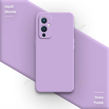 Square Liquid Silicone for OnePlus One Plus 7 7T 8 8T 9 Pro 9R 9RT T 10R Ace Nord N20 Original Soft Camera Protective Back Cover