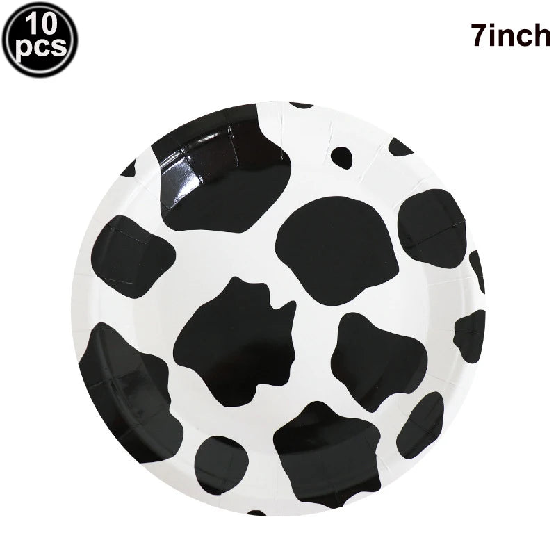 Cow Happy Birthday Cake Decoration Cow Cake Topper for Farm Cow Birthday Party Decoration Supplies