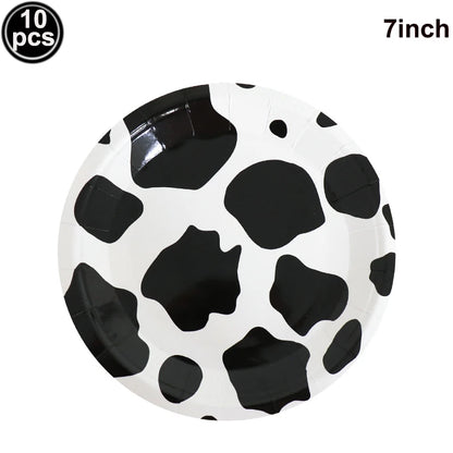Cow Happy Birthday Cake Decoration Cow Cake Topper for Farm Cow Birthday Party Decoration Supplies