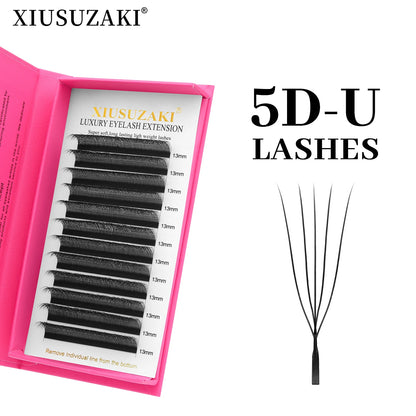 XIUSUZAKI  U-Shaped YY 3D 4D 5D Eyelash Extensions New Style U 2D YY Lashes Extension Mink Premade Volume Fans False Eyelashes