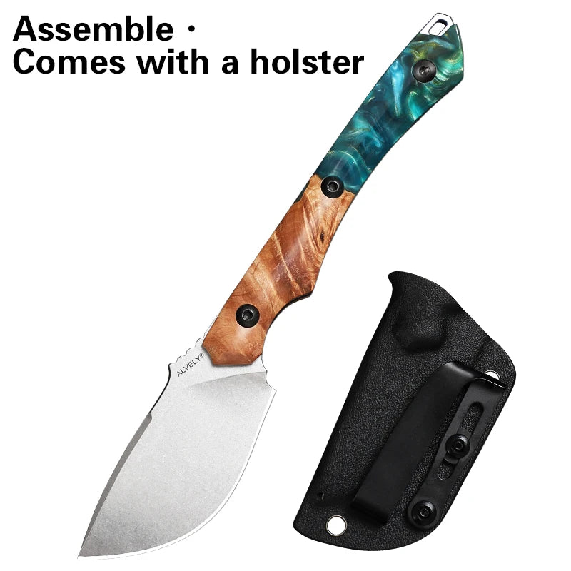 DC53 Steel Fixed Blade Knife, Outdoor Hunting Fixed Blade Knife, Suitable for Mountaineering, Camping Survival, and Hiking
