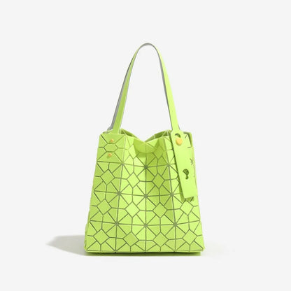 Fashion Geometric Diamond Tote Bag 2026 Versatile Six-grid Large-capacity Commuter Portable Armpit Bag New Style Handbags