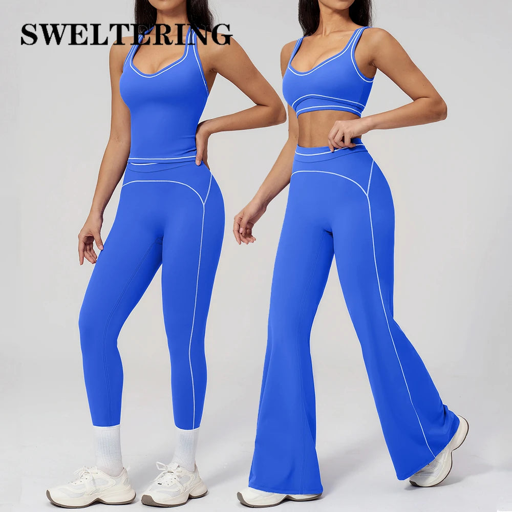 Yoga Suit 2PCS Women Tracksuits Sports Outfits Gym Clothes Running Sports Bra Suits Female Workout Yoga Clothes Athletic Wear