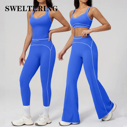 Yoga Suit 2PCS Women Tracksuits Sports Outfits Gym Clothes Running Sports Bra Suits Female Workout Yoga Clothes Athletic Wear