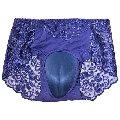 Panties For Men Camel Toe Underwear Hiding Gaff Briefs Sissy Lingerie Feminization Crossdressing Ultra-Thin Lace Underpants