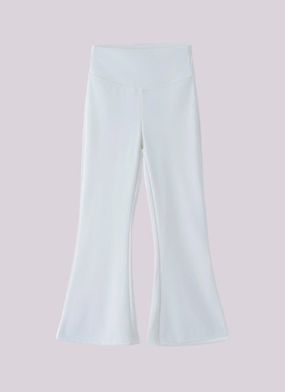 Girls Flared Pants High Waist Yoga Leggings Teenagers Stretch Elastic Waistband Kids Sportswear Trousers Autumn Spring