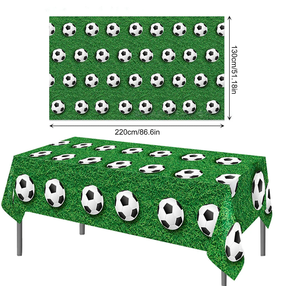 Soccer Ball Cake Topper Decorations Cupcakes Toppers Happy Birthday Sign Decor Football Theme Boy Girl Birthday Party Supplies