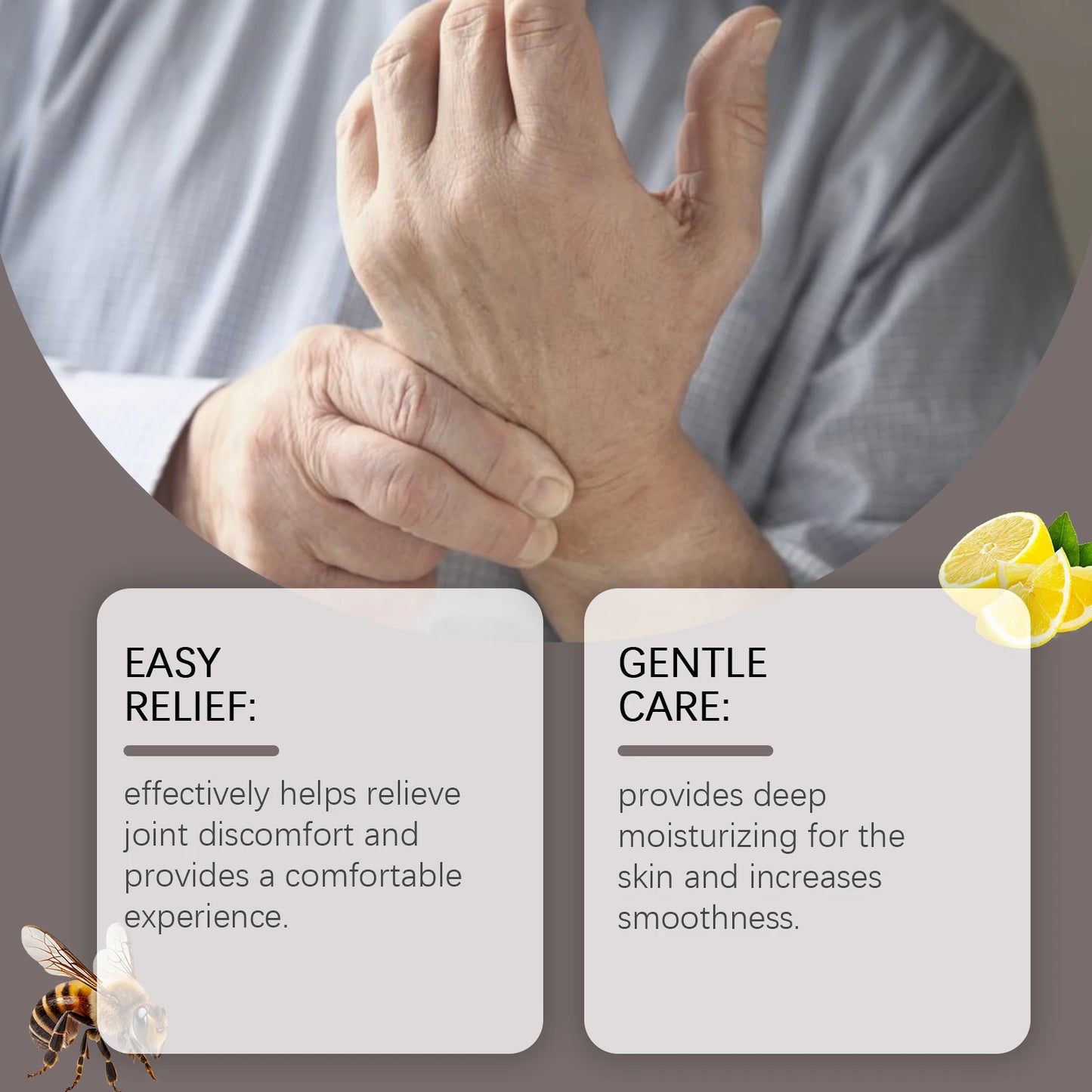 Bee Venom Joint Bone Care Cream oothes Muscle & Joint Discomfort Moisturizing Knee Body Massage Cream for Knees Back Shoulders