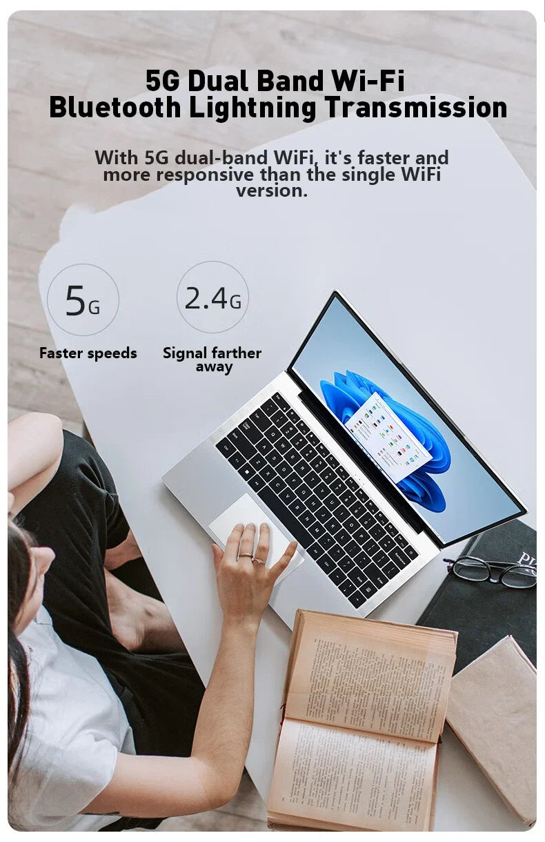 15.6" Full HD Large Screen Laptop Core I9-9880H High Performance 32GB RAM 2TB SSD Windows 11 Daily Computer