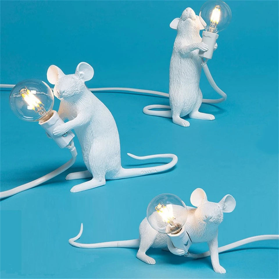 Dropshipping Mouse Lamp Nordic LED Table Lamp Modern Home Room Bedside Table Lights Indoor Home Decoration Lighting Stand Lamps