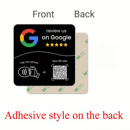 NFC 215 Programmable for Google Review Card NFC Station Table 13.56Mhz QR code can be independently set to link Standing Card