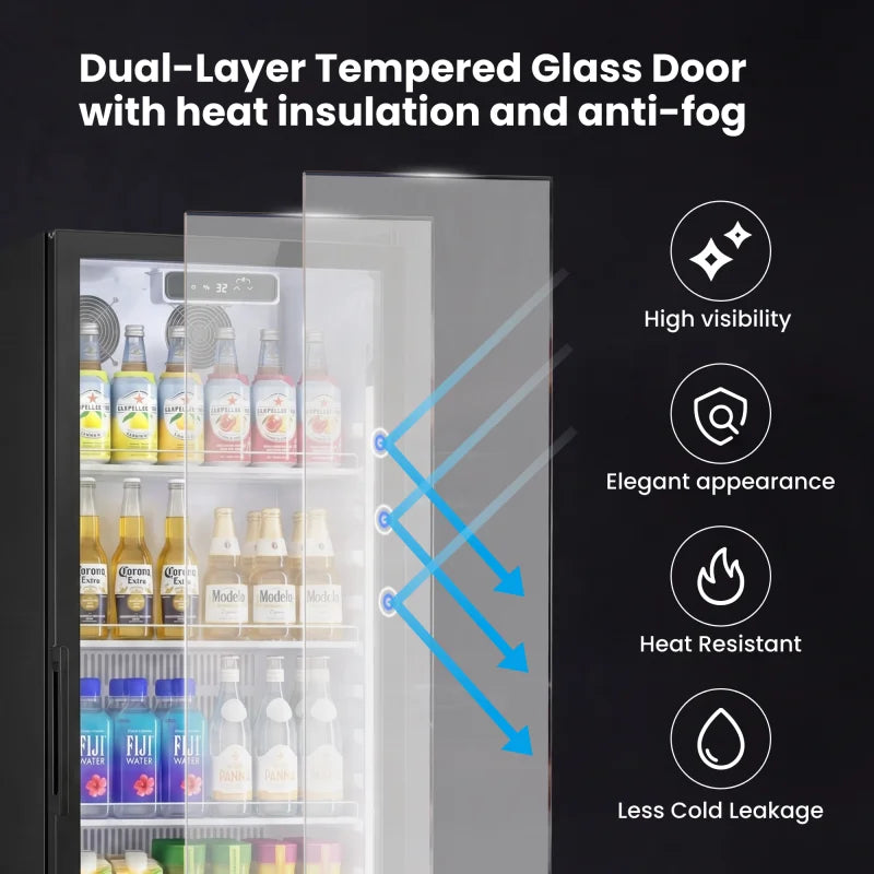 Commercial Upright Beverage Refrigerated Display Cabinet Refrigerator and Freezer Fresh-Keeping Vertical Single Door