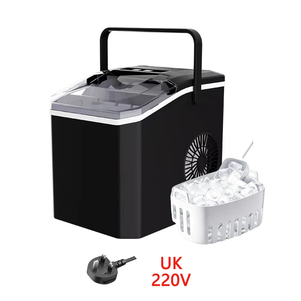 Countertop Portable Ice Maker Quick Production Bullet‑Style Hollow Ice Cubes Compact Ice Making Machine for Home & Outdoor
