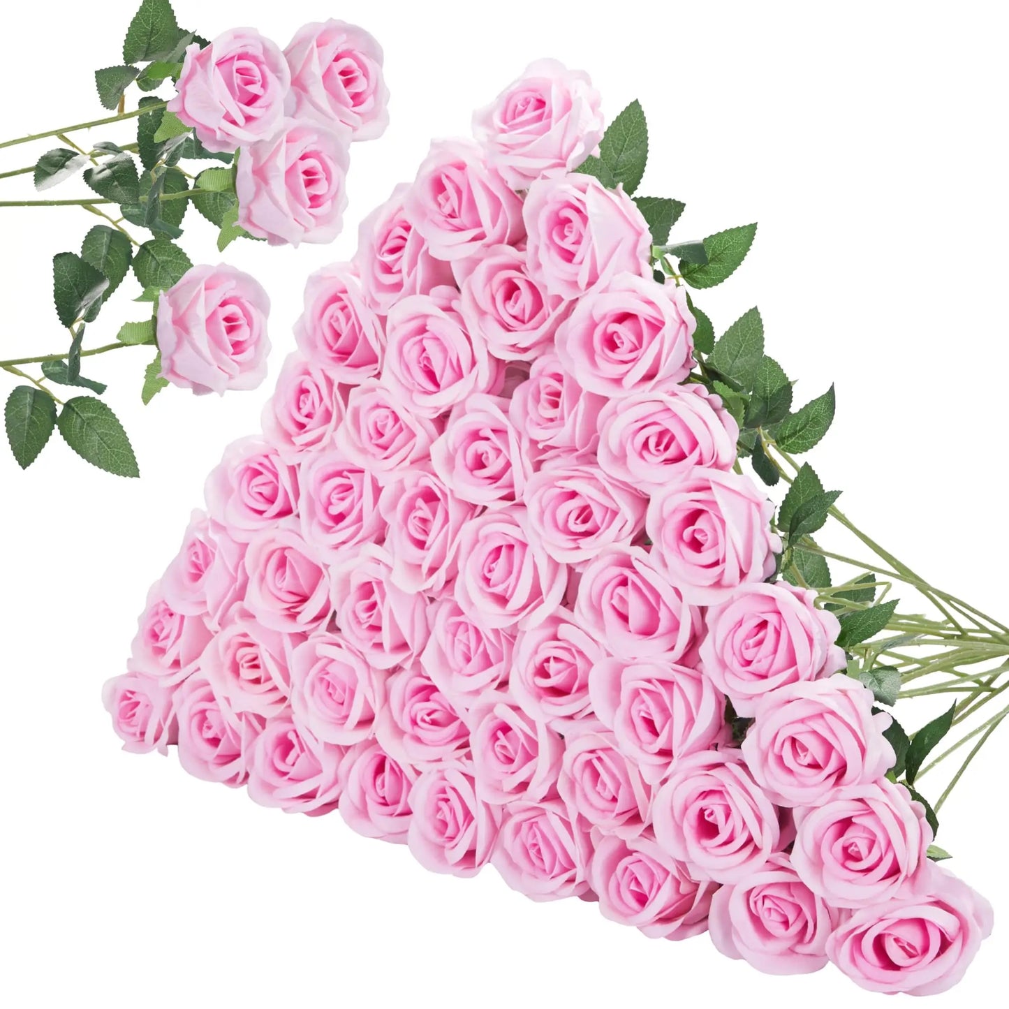 18-300PCS Artificial Rose Flowers Velvet Red Roses Artificial Flowers for Valentine's Day Gifts Wedding Flower Arrangement