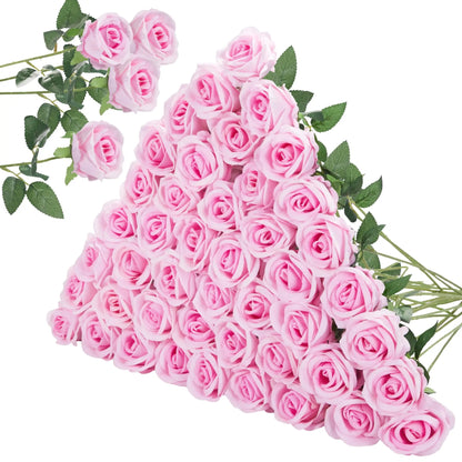 18-300PCS Artificial Rose Flowers Velvet Red Roses Artificial Flowers for Valentine's Day Gifts Wedding Flower Arrangement