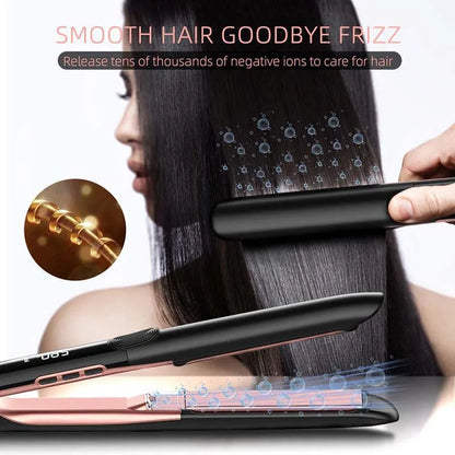 Hair Straightener Curler 500°F Professional Hair Flat Iron For Salon Styling Tools Keratin Treatment Dual Voltage LCD Display