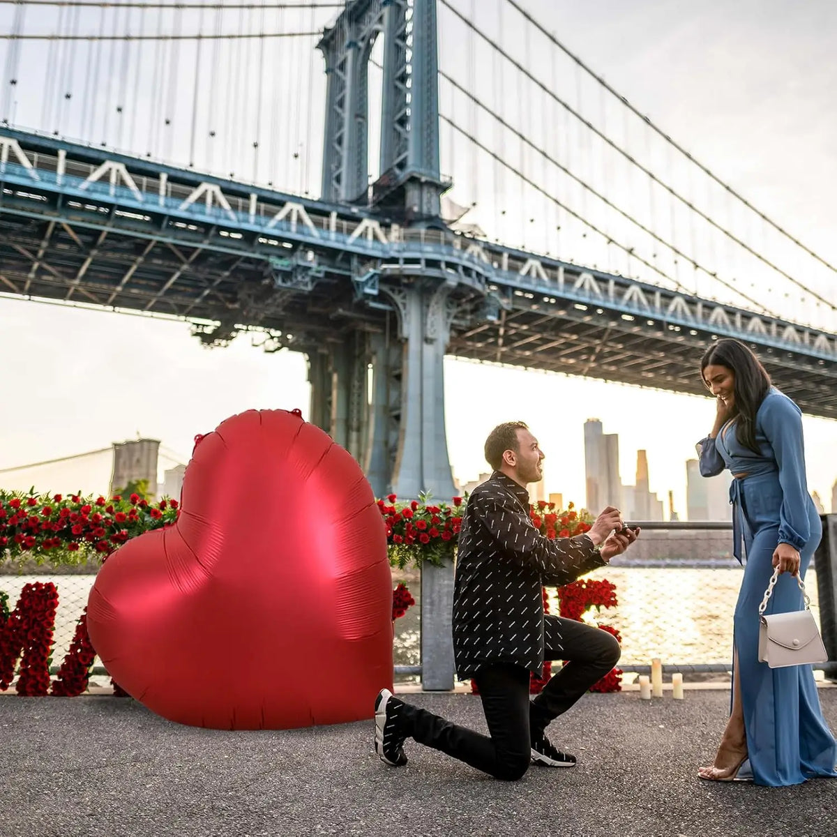 60Inch Love Heart Foil Balloon for Propose Parties Decoration Oversize Balloon Love Balloon for Valentine's Day Wedding Decor