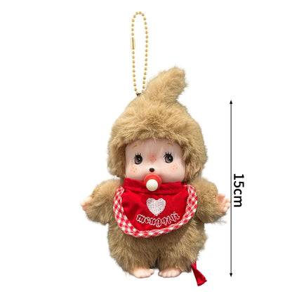Monchhichi Plush Keychain Kawaii Monchichi Pendant Backpack Charms Cartoon Monchich Keyring Party Favor Gifts 키티 몬치치 モンチッチ