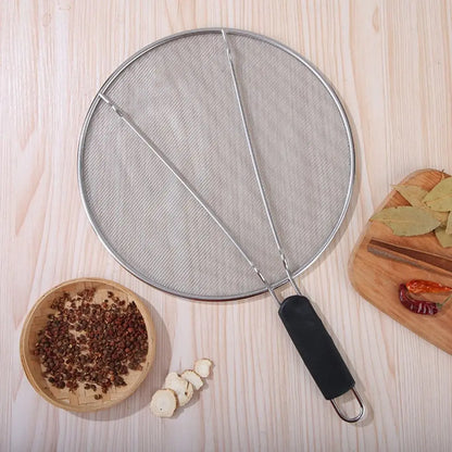 Stainless Steel Grease Splatter Screen Durable Kitchen Tools Anti Splatter Guard Oil Net Cooking Frying Splash Cover