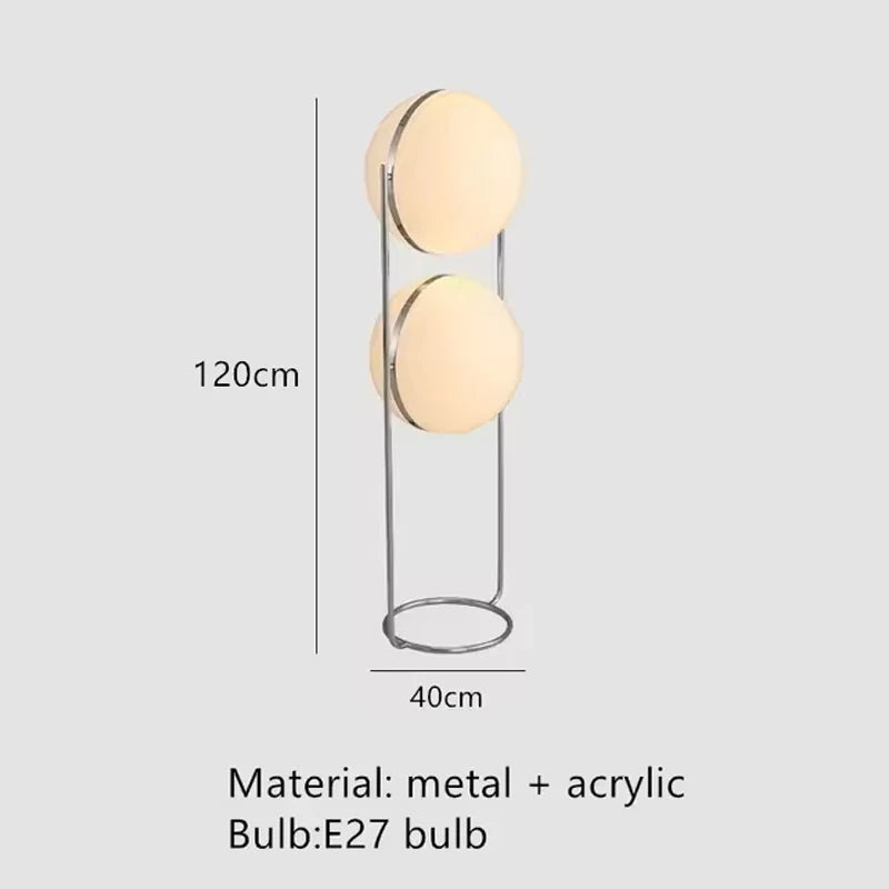 Modern Creative Floor Lamp White Yellow Acrylic Ball Standing Light Living Room Hotel Sofa Corner Decor Bedroom Bedside Lamps