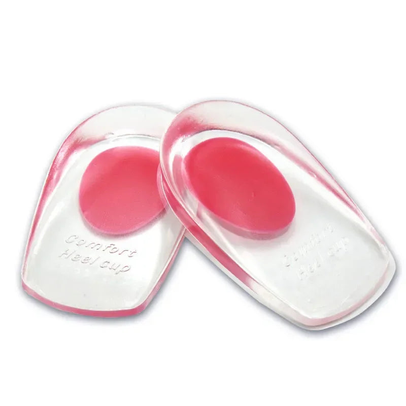 Silicone Gel Insoles Pain Cushion Bone Spurs Pain Relief Heel Cushion Thickened Soft Half Heel Insole Pad Height Increase