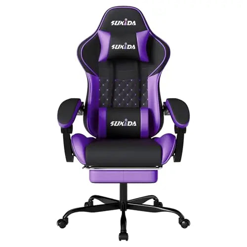 Ergonomic Video Gamer Chairs Gaming Computer Chairs Gamer Chairs for Adults Massage Lumbar Support Swivel Height