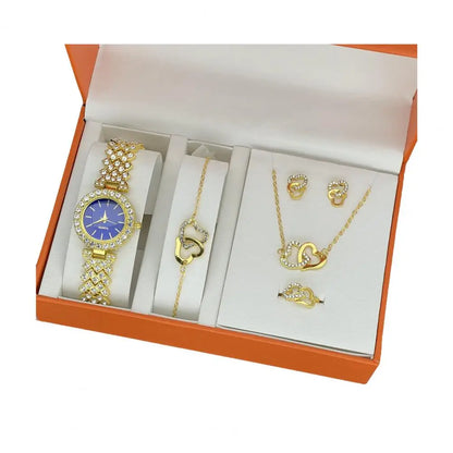 1 Set Jewelry Set with Gift Box Complete Collection of Quartz