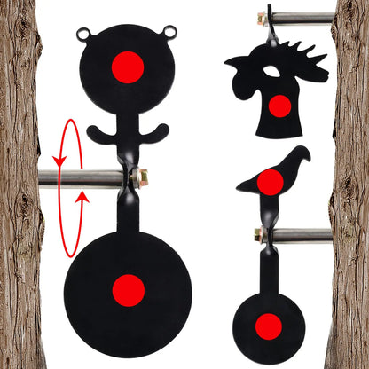 360 ° Rotation 3mm Steel Bear Bird Rooster Shooting Targets - Suitable for BB Guns, Air Rifles,Pistols Outdoor Shooting Practice
