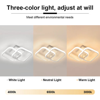 Modern LED Ceiling Lights Square Aisle Lamps Small Corridor Ceiling Fixtures for Hallway Kitchen Bedroom Stair Living Room Study