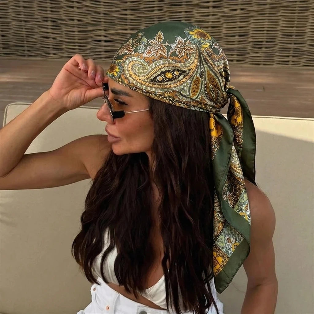2026 Dot Print Square Scarf For Women Silk Shawl Neckerchief Female Hair Bands Head Wraps Headband Foulard Satin Hijab Bandana
