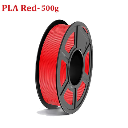 PLA 3D Printer Filament, 1.75mm, Dimensional Accuracy +/- 0.02 mm,250g/500g Per Spool, Black/White/Blue/Red