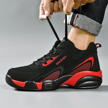 QZHSMY New Casual Thick Bottom Men's Sports Shoes Anti-Slippery Waterproof Male Sneakers Outdoor Walking Jogging Athletic Shoes