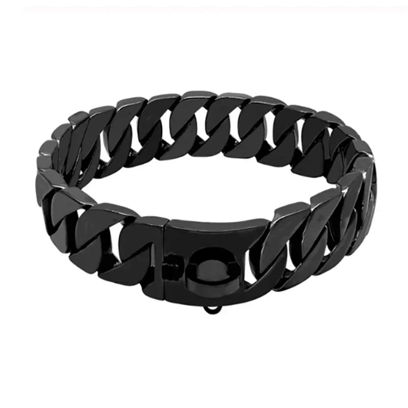 32MM Wide Strong Metal Dog Chain Collars Stainless Steel Dog Choker Pitbull Gold Dog Necklace For Large Dogs
