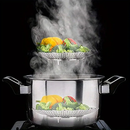 Stainless Steel Steamer Basket - Expandable 6-10.5" Foldable for Pots | Healthy Veggie Steamer Rack, Durable & Easy Clean