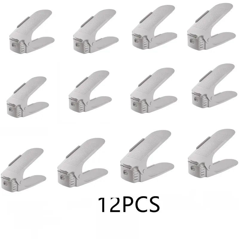 Durable Adjustable Shoe Organizer Footwear Support Slot Space Saving Cabinet Closet Stand Shoes Storage Rack Shoebox