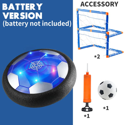 Rechargeable Hover Soccer Ball for Kids - Air Floating Soccer with LED Lights And Foam Bumper Fun Toy for Boys And Girls
