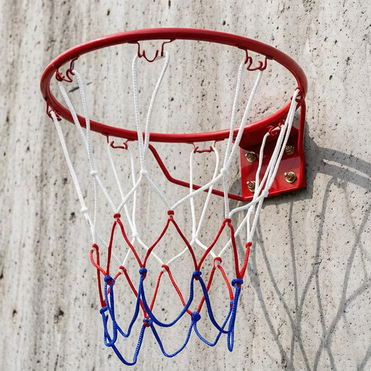 Basketball Hoop 32cm Wall Mounted Sports Ball Hoop with Net Basketball Goal Replacement Mini Rim for Playground Home Gym