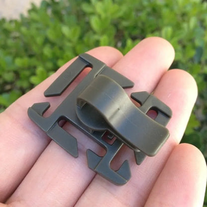 2PCS Rotatable Drinking Tube Clip Molle Hydration Bladder Drinking Straw Tube Trap Hose Webbing Clip for Camelbak-Water Pack Bag