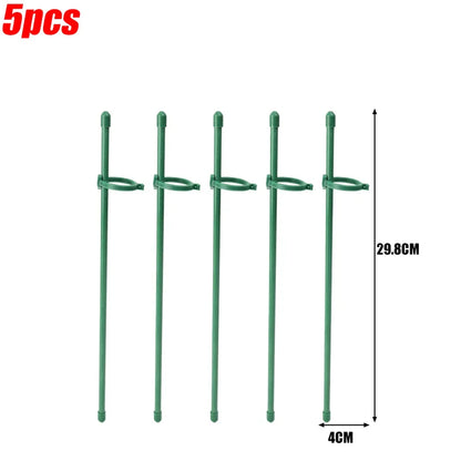 Adjustable Plant Support Rod Garden Stakes Shrub Flower Stick Tomatoes Vine Orchid Stand Potted Plants Holder Pole with Clip