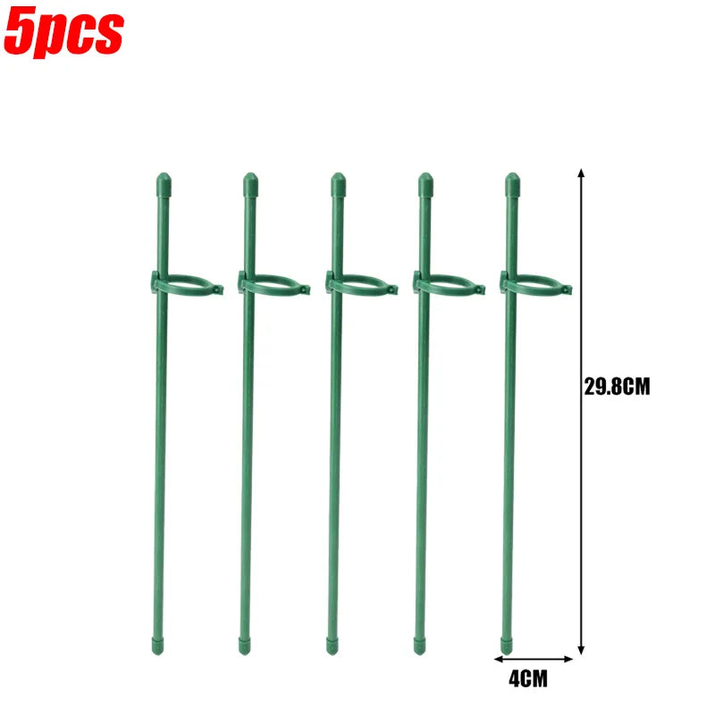 Adjustable Plant Support Rod Garden Stakes Shrub Flower Stick Tomatoes Vine Orchid Stand Potted Plants Holder Pole with Clip