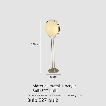 Modern Creative Floor Lamp White Yellow Acrylic Ball Standing Light Living Room Hotel Sofa Corner Decor Bedroom Bedside Lamps