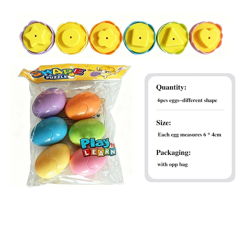 Montessori Games Baby Toy Smart Egg Shape Match Puzzle For Kids  Baby Development Toy Educational Toy For Children 1 2 3 4 Year