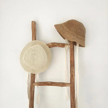 Fashion Lace Baby Hat Summer Straw Bow Baby Girl Cap Beach Children Panama Hat Princess Baby Hats and Caps for Kids 1PC