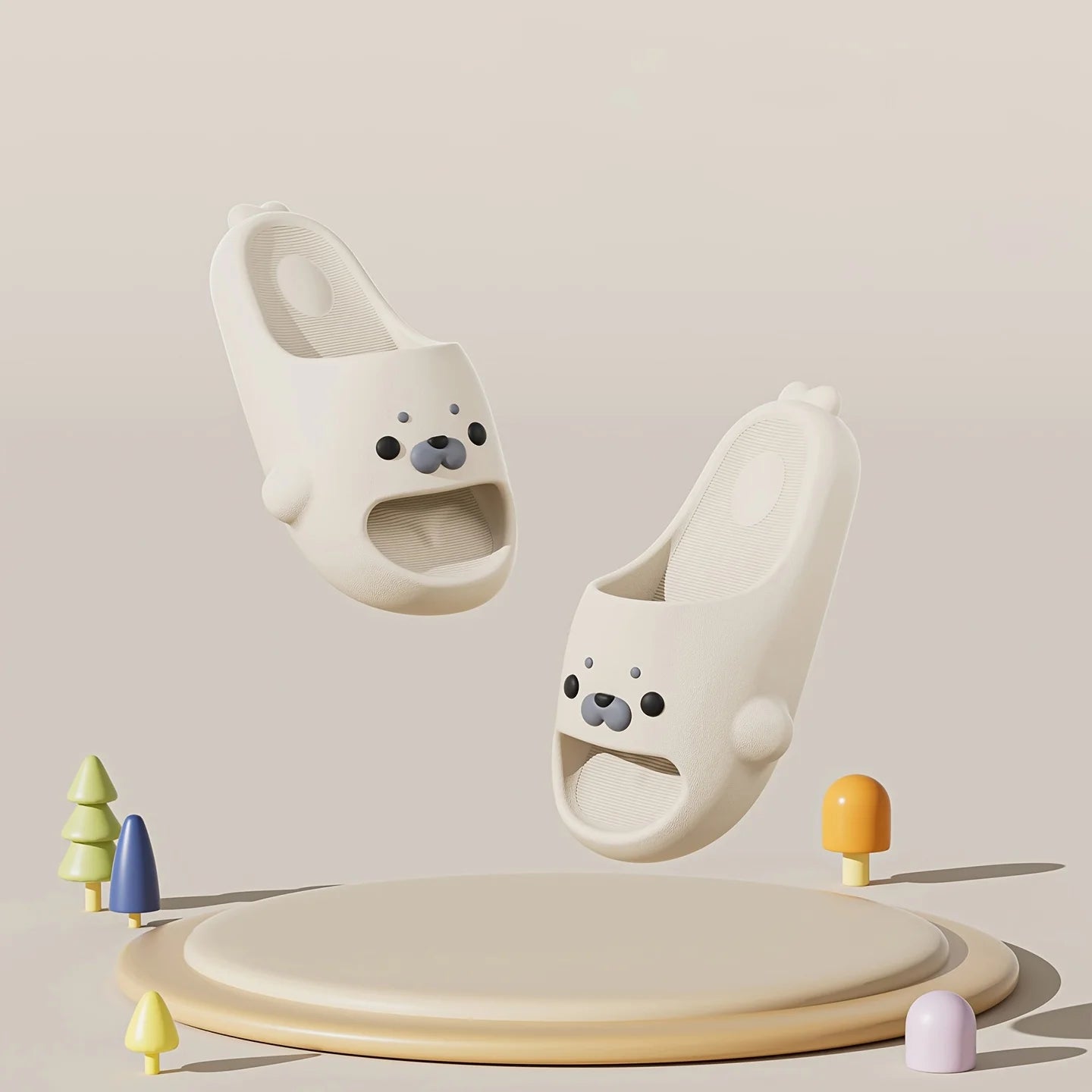 Cloud Seal Slipper Women Bear Cute Sandals Summer Flip Flops Beach Slides House Casual Room Home Shoes Kawai Flat Female Eva Men