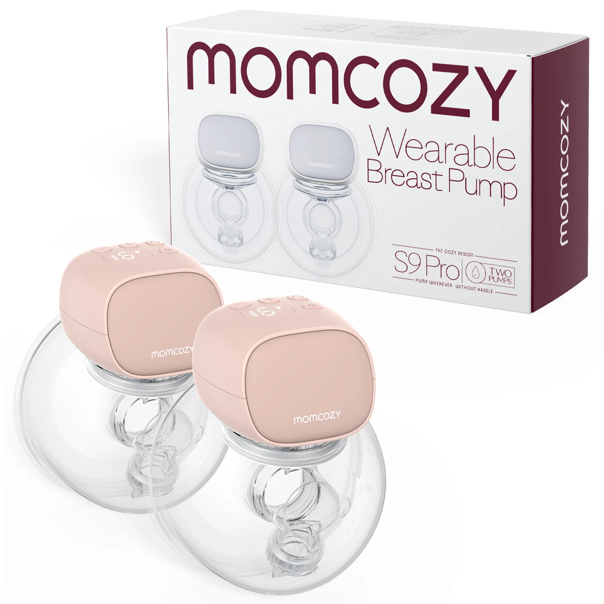Momcozy Hands-Free Breast Pump S9 Pro, Wearable Double Breast Pump, Longer Battery Life, LED Display, Electric, 2 Modes & 9 Leve