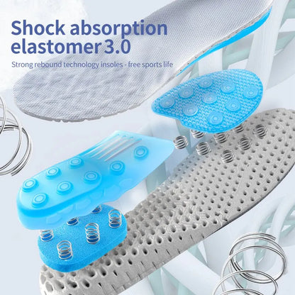 Premium Spring Silicone Gel Insoles Orthopedic Health Sole Pad For Shoes Insert Arch Support Pad For Plantar Fasciitis Feet Care