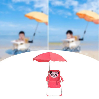 Child Folding Beach Chair with Umbrella Camping Chair for Sun Kids Fishing