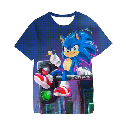 Boys Sonic T-Shirt Kids TShirts Baby Boys Casual Short Sleeves Print T-shirt For Boy Summer Children Tee Shirts Tops