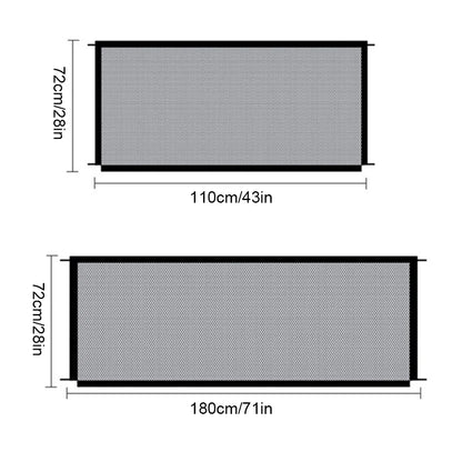 Pet Dog Barrier Fences Pet Isolated Network Folding Breathable Nylon Mesh Pet Isolated Network Stairs Gate Safety Fence 2 Sizes